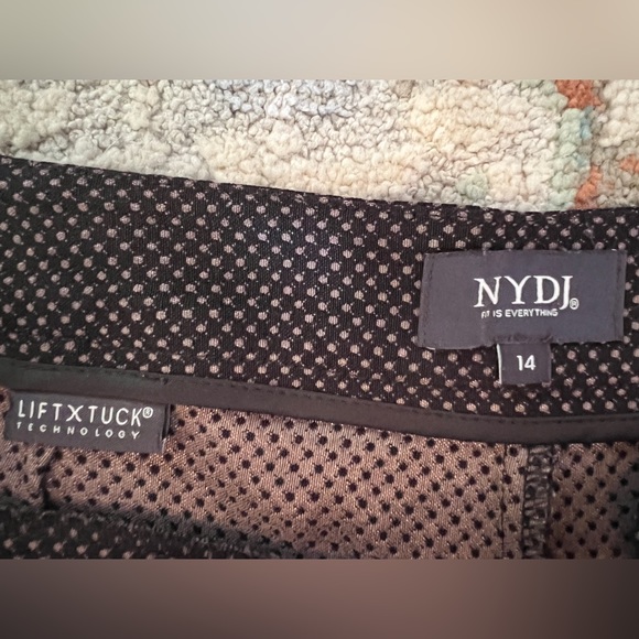 NYJD Lift x Tuck Brown 'Polka Dot' Classic Trouser Pants Size 14 - Picture 3 of 8